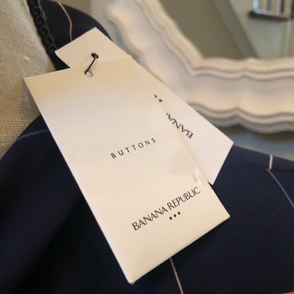 Banana Republic Blue Plaid Dress New with Tags Size 4 - Picture 4 of 7